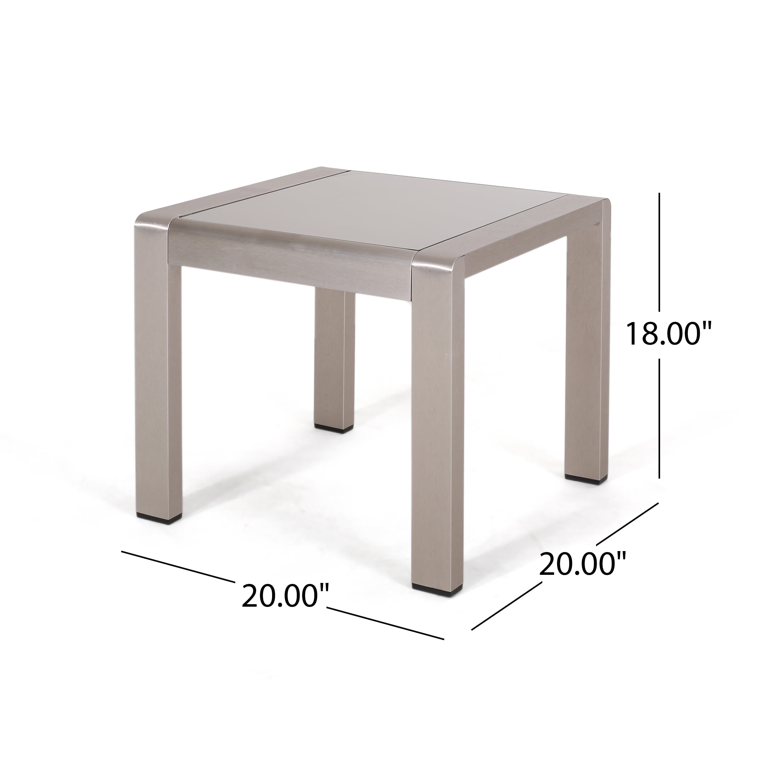 Miller Coral Outdoor 2 Seater Club Chair and Table Set, Silver and Khaki
