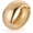 7In Round Polished Gold, variant on 18K Gold Plated Wide Cuff Bracelet for Women - Premium Alloy Shiny Polished Double Layer Statement Bangle, Trendy Daily Wear Party Jewelry Accessory