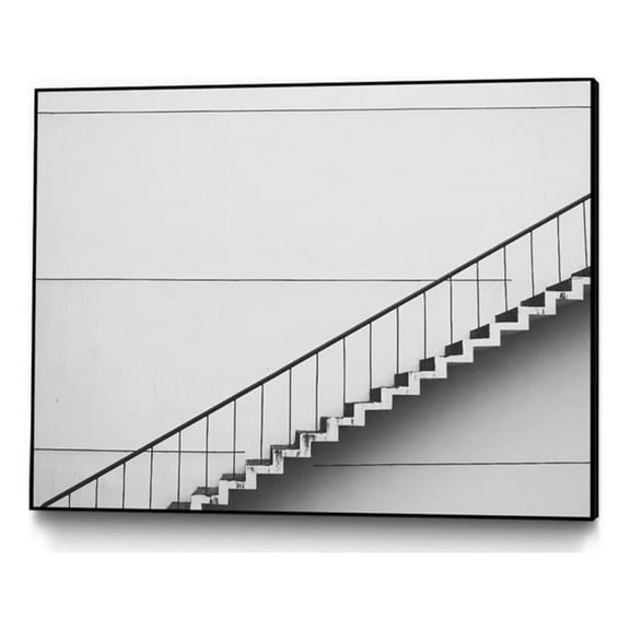 Giant Art Canvas 32x24 Diagonal Staircase Framed in White