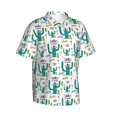 thumbnail image 3 of Xecao Hello Summer print Hawaiian shirt - a stylish short-sleeve button-down for men, perfect for casual beach and tropical outings., 3 of 9