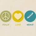 thumbnail image 2 of CafePress - Peace Love Weave Tote Bag - Unisex Canvas Tote Bag, Beige, 1-Piece, 2 of 7