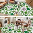 thumbnail image 5 of 3'x5' Rug for Living Room Bedroom, St Patricks Day Washable Area Rugs Non-Slip Carpet Mats, Shamrock Grey Green Spring Modern Leaf Indoor Low Pile Area Rug Runner for Kitchen, Mudroom, 5 of 8
