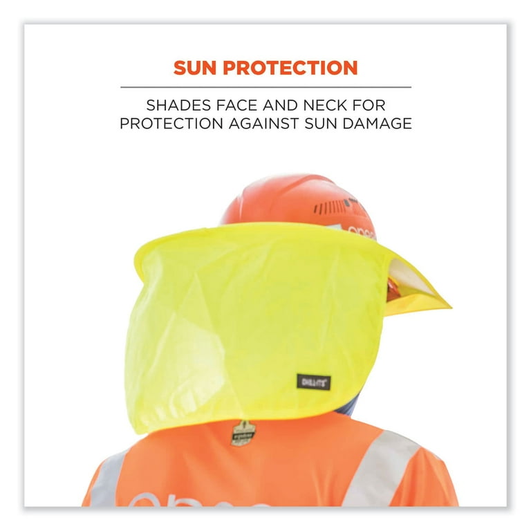 Chill-Its 6660 Hard Hat Brim + Neck Shade, 19.5 x 9.75, Orange, Ships in 1-3 Business Days Chill-Its 6660 Hard Hat Brim + Neck Shade, 19.5 x 9.75, Orange, Ships in 1-3 Business Days