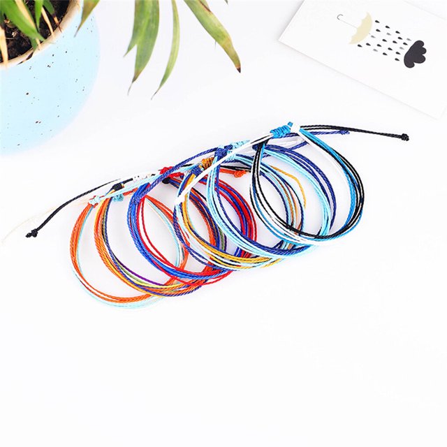 Braided Bracelet Adjustable Chic Multicolor Aesthetic Jewelry Drawstring Handcrafted Hand Rope Women Accessories for Teen Girls Light Blue+Yellow