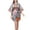 Black Grey, variant on Women's Short Bathrobe Bride Kimono Robe Floral Lightweight Soft Summer Satin Luxury Sleepwear Coral Small-X-Large