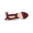 thumbnail image 4 of BLISSFUL STEP Women's Lace Up Platform Block Heel Sandals Burgundy (Size 9.5), 4 of 8