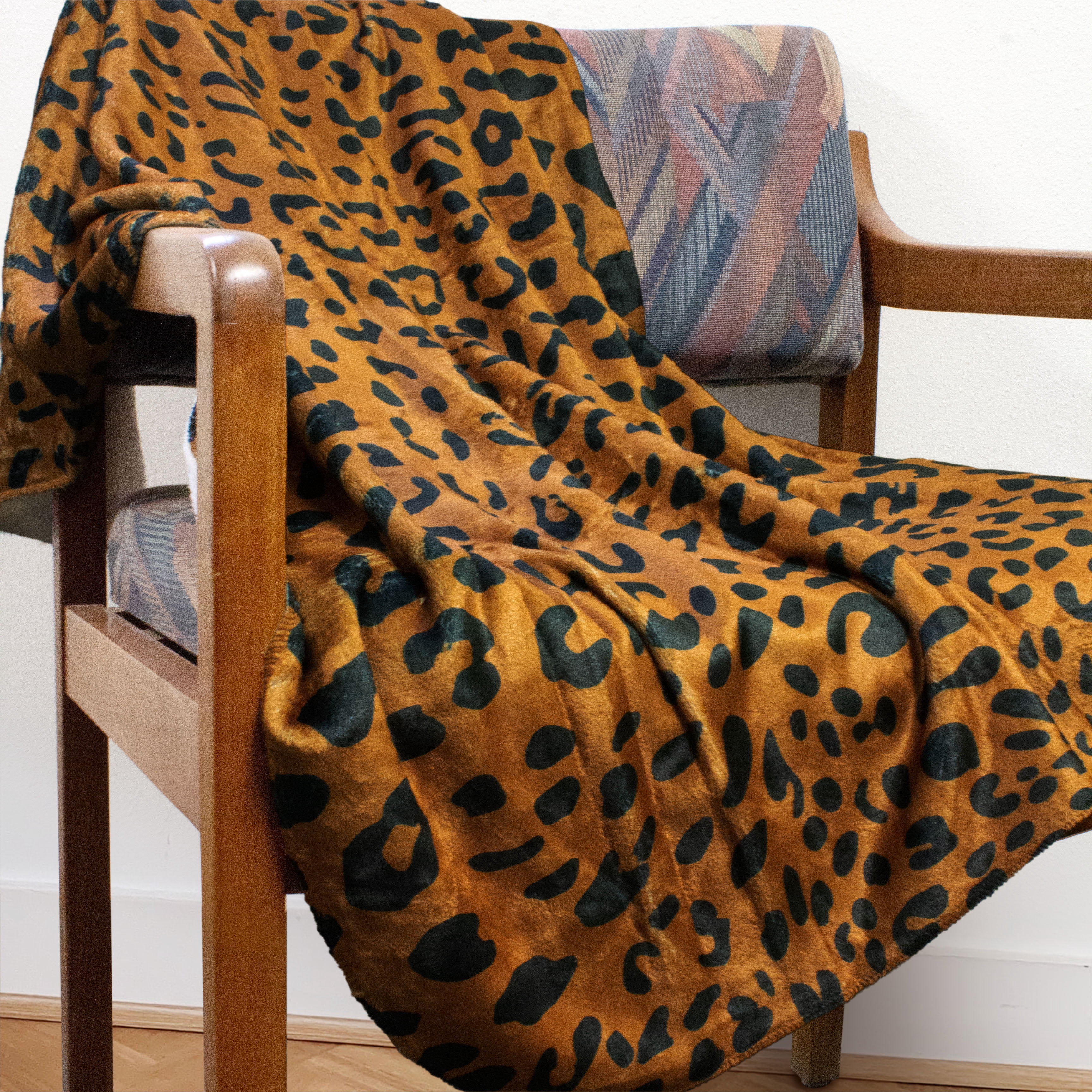 Everything Comfy Leopard Print Decorative Throw Blanket, 30" X 40", Dark Brown