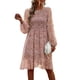 thumbnail image 2 of Long Sleeve Dress, Polyester Fabric Ladies Loose Dress Comfortable Mid Waist Floral Printing For Holiday ANGGREK Otros, 2 of 8