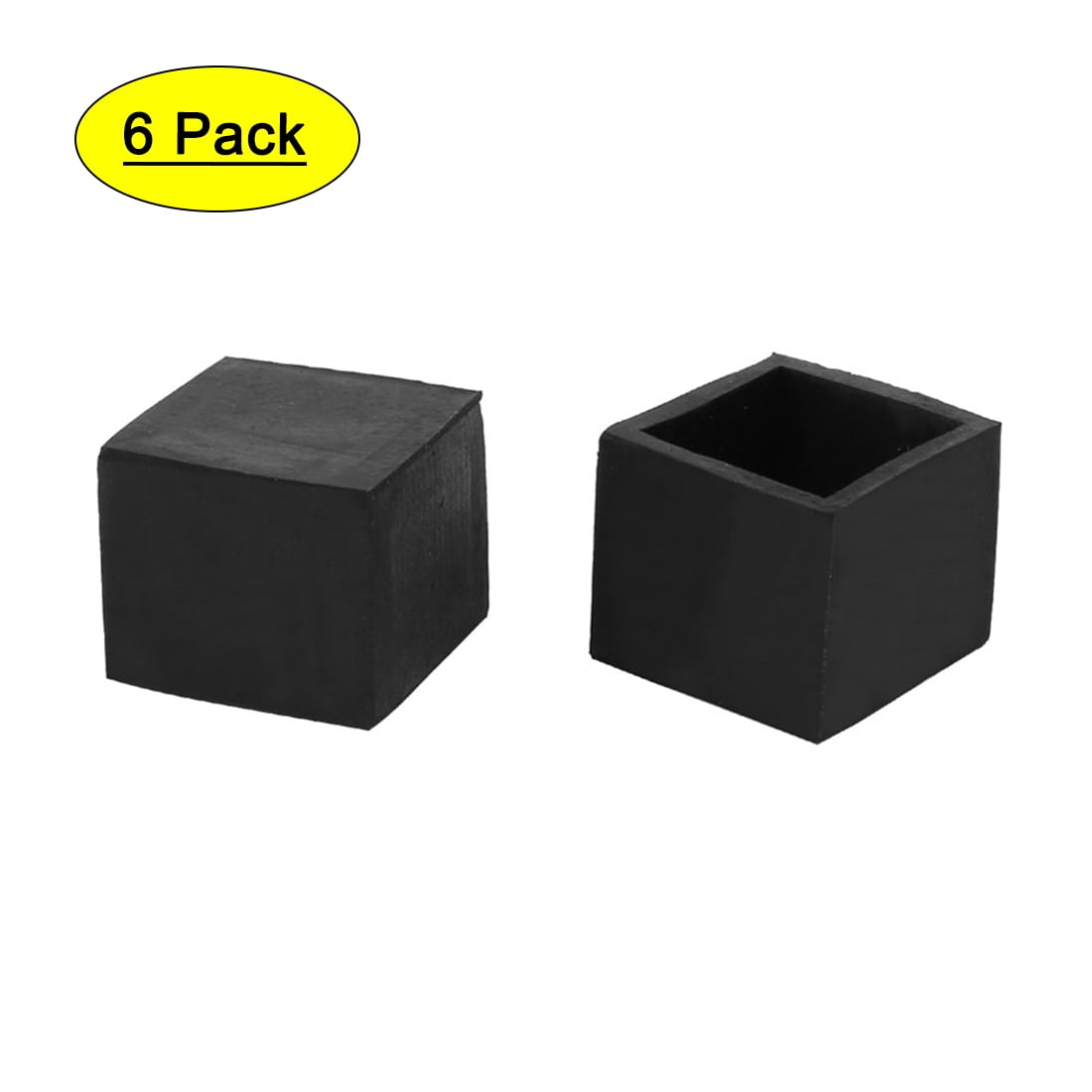 25mmx25mm Square Chair Leg Floor Protectors Table Feet Tips Covers Caps
