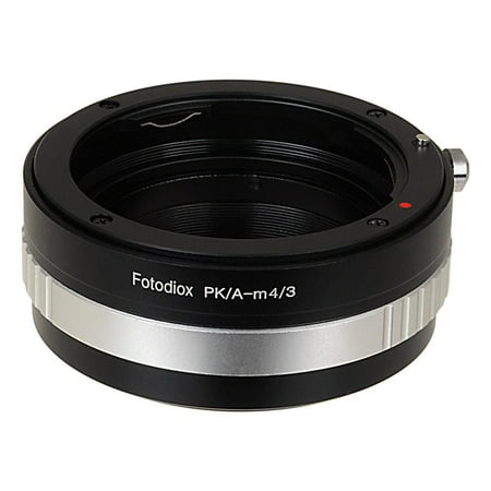 Fotodiox Lens Mount Adapter - Pentax K Mount (PK) SLR Lens to Micro Four Thirds (MFT, M4/3) Mount Mirrorless Camera Body, with Built-In Aperture Control