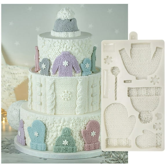 BNNG Chocolate Mold Silicone, Diy Resin Molds, Fondant Mold Set, Fondant Silicone Mold Christmas Collection Fondant Cake Mould Chocolate Mould Cake Decoration Silicone Mould Chocolate Mould