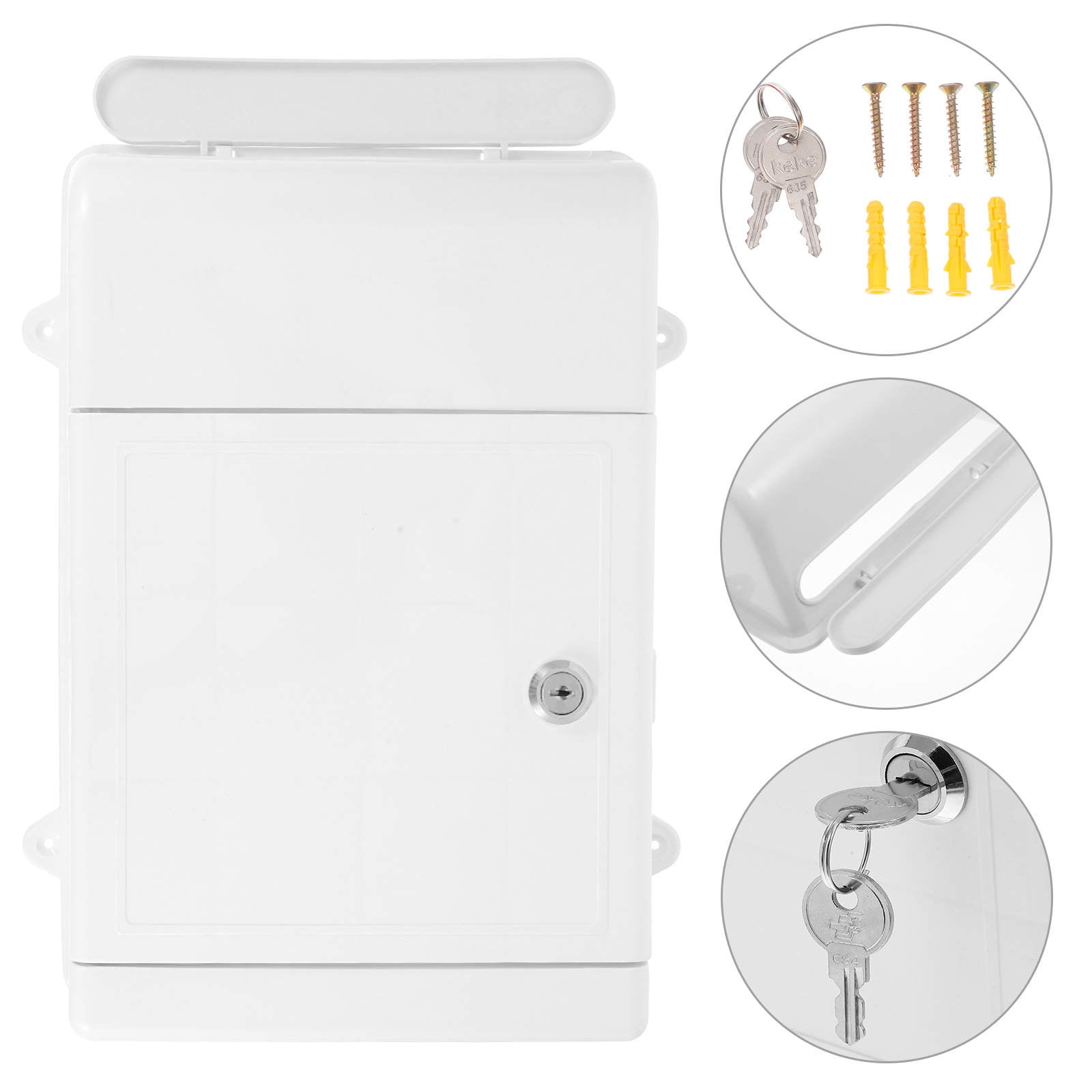 CIMAXIC White Wall Mount Mailbox with Lock Secure and Weather Resistant Design