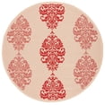 thumbnail image 3 of Safavieh Courtyard Jenny Medallion Indoor/Outdoor Area Rug, Natural/Red, 6'7" x 6'7" Round, 3 of 10