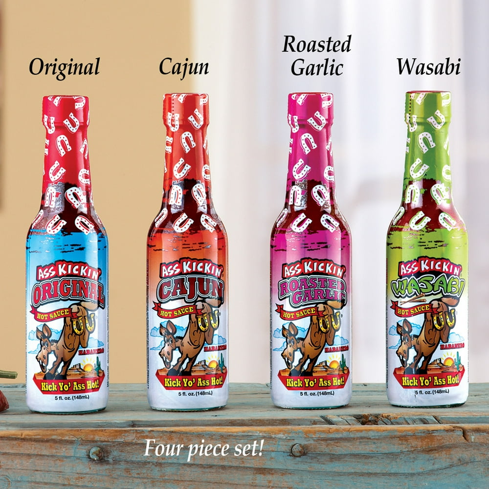 Ass Kickin' Funny Hot Sauce Gift Set Set of 4 5oz. Bottles Walmart
