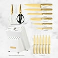McCook MC21G Chef Knife Set, 15Piece, Golden Titanium Coated with