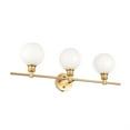 thumbnail image 5 of Collier 3 light Brass and Frosted white glass Wall sconce, 5 of 5