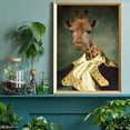 thumbnail image 1 of Pintura de animales renacentistas, retrato de León, flamenco, Tigre, conejo, Victoriano, arte de pared, imagen divertida, póster de lienzo, decoración del hogar, 1 of 4