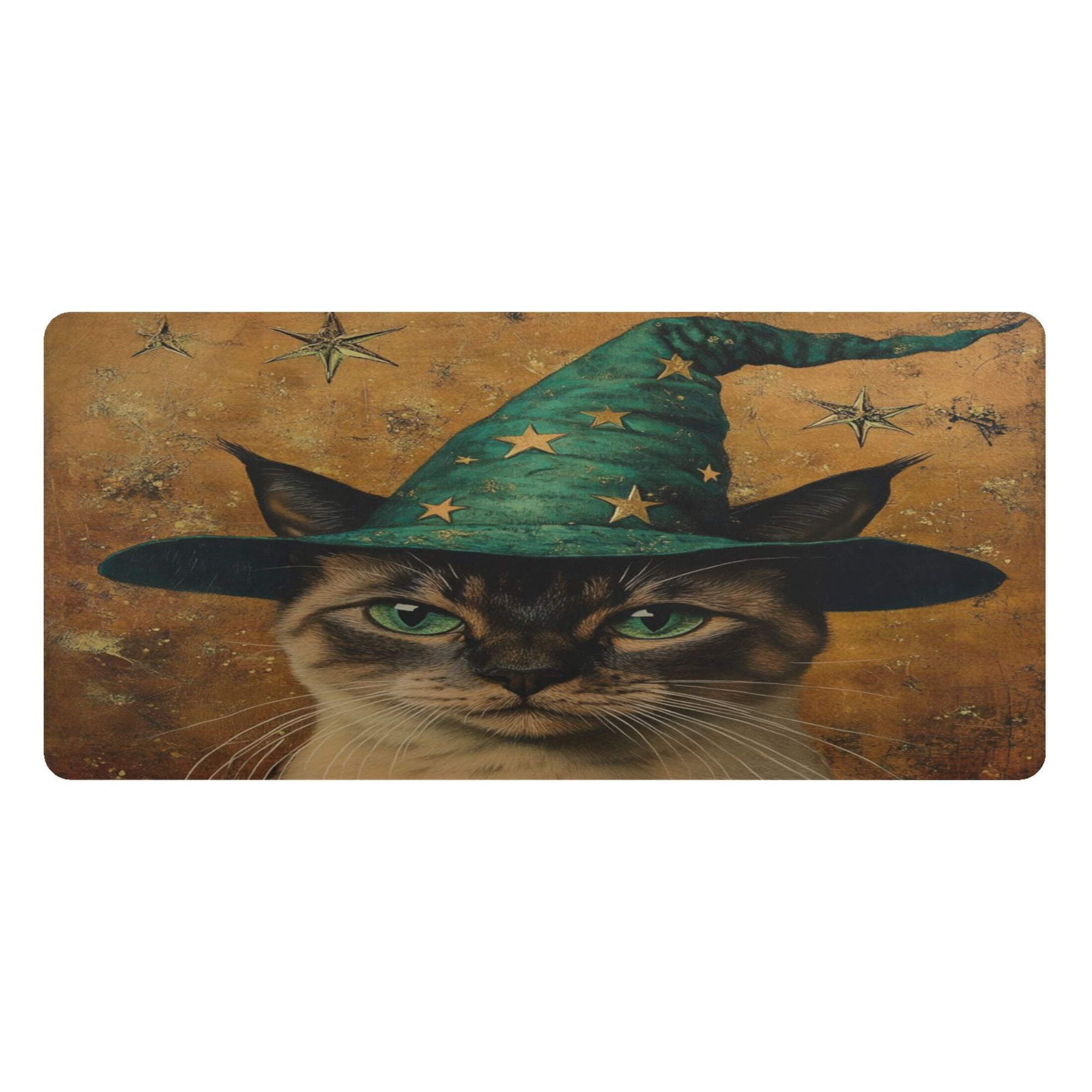 Wobogo Bengal Cat Gaming Mouse Pad Non-slip Leather Desk Mat Water Resist Keyboard Pad for Gamer Office 23.6×47.2in
