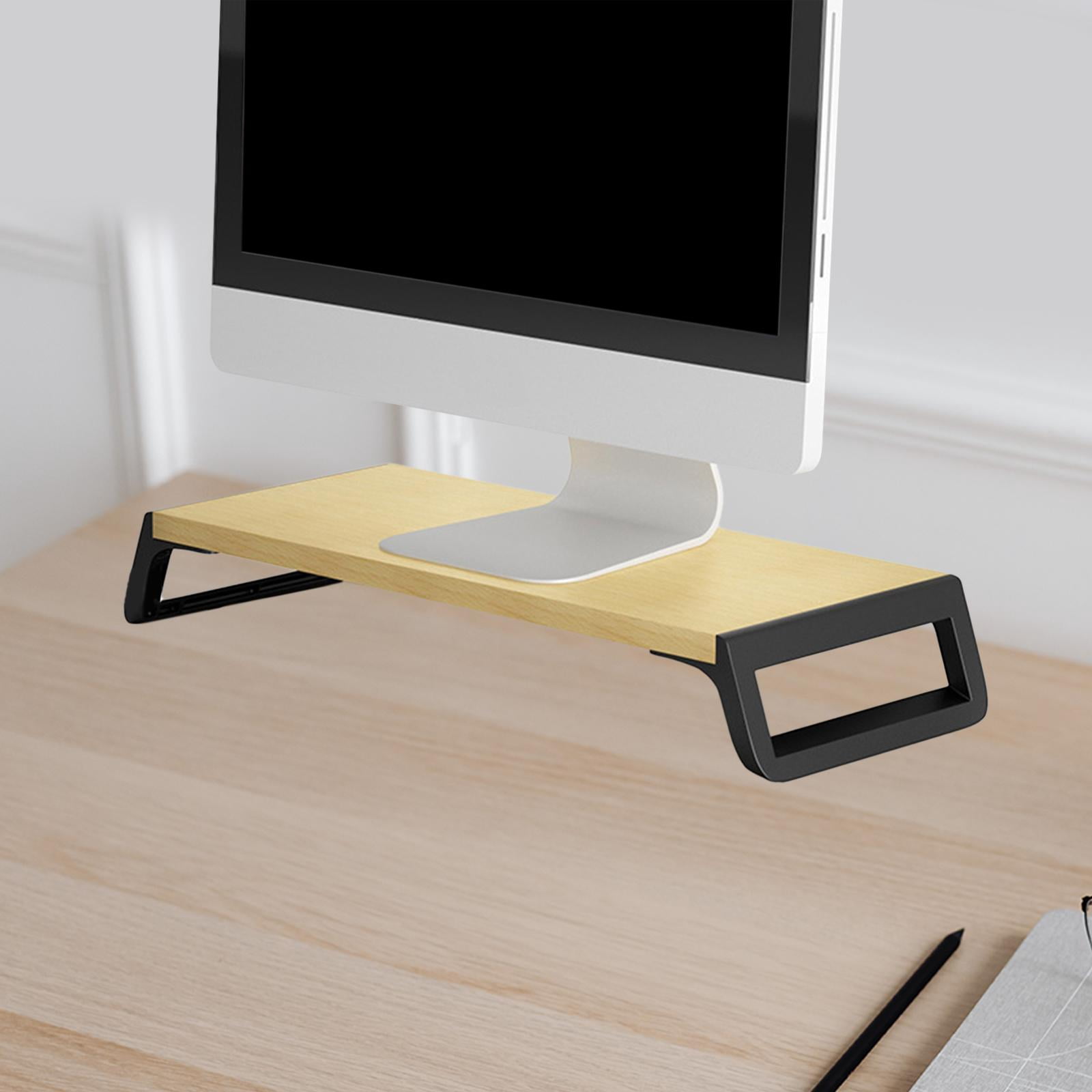 Wzmzjy Computer Monitor Riser, Monitor Stand Desk for Printer Monitor Desktop Shelf for wood and black