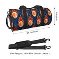 thumbnail image 2 of Fotbe American Football and Fire Flames Bolsa Deportiva de Lona Plegable con Estampado, Bolsa de Gimnasio con Bolsillo Seco/Húmedo, Bolsa de Viaje Ultraligera de Gran Capacidad, 2 of 6