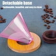 thumbnail image 6 of Glass Pour Over Coffee Maker with Reusable Filter & Wooden Base | Portable Hand Drip Coffee Brewer for Home Office Travel | 1-Piece Clear Glass Coffee Filter Mug, 6 of 6