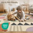 thumbnail image 4 of ODIKA 3'x5' Multicolor Geometric Abstract Artistic Washable Throw Rug Inspired by Vintage Moroccan Aesthetics Stain Resistant, Low Profile, Non-Slip for Entryway, Kitchen, Mudroom, 4 of 7