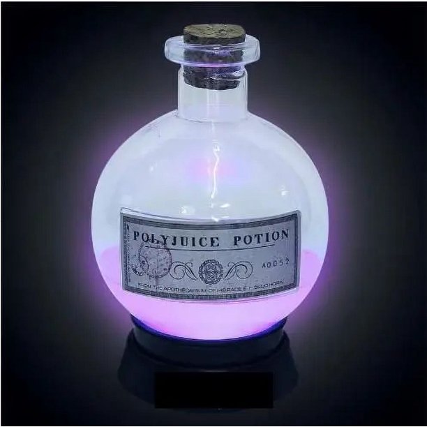 2025 Lámpara mágica de Harry Potter, videojuego, pociones, botella que cambia de color, adorno de regalo navideño para niños, figuras de acción, juguetes