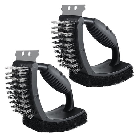 3-in-1 BBQ Grill Brush: Fast, Effective Cleaning with for Durable Design!
