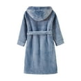 thumbnail image 5 of MGEOY Boys Girls Robe Soft Hooded Flannel Bathrobes for Kids, 5 of 6