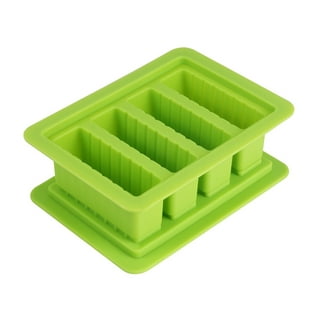 pizety butter molds Large 4 Cavities Silicone butter mold Pudding & Jello  Shot Mold butter stick molds,Cheesecake, butter mold with lid Product