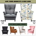 thumbnail image 6 of COEQINE Elastic Wingback Chair Cover Retro Starfish Conch Coral 2-Piece Wing Chair Slipcover, Separate Cushion Cover, Non-Slip Easy On & Off, for Living Room Hotel Home Decor, 6 of 7