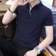 thumbnail image 5 of Camisetas de hombre, polos azules, camisetas lisas ajustadas para hombre, camisetas con cuello, camisetas elegantes, ropa para hombre, cómodas, lisas, tallas 5xl y XL normales, 5 of 5