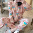 thumbnail image 2 of Conjuntos de ropa de dormir para mujer, pijamas de dibujos animados, camiseta de manga larga y pantalones, traje de dos piezas, ropa de dormir de moda para primavera y otoño 2024, 2 of 5