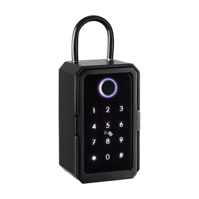 Waterproof Key Safe Fingerprint Bluetooth Key Box Remote Unlock Wall Mount Security Lock Box Safety