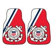 Coast Guard 2-pc Carpeted Car Mats 17"x27"