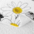 thumbnail image 5 of Erosebridal Rustic Bee Twin Quilt Set,Watercolor Sunflower Floral Twin Coverlet Set,White Silver,2-Piece,1 Bedspread and 1 Pillowcase, 5 of 7