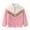 Pink, variant on IROINNID Toddler Boys Girls Cute Strip Print Winter Shearling Jacket Keep Warm Round Neck Clothes Coat