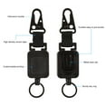 thumbnail image 3 of Mini Buckle Key Chain, Easy Pull Buckle Keychain High Resilience ABS and Wire Rope  for Travel Black, 3 of 7