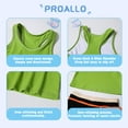 thumbnail image 3 of PROALLO Girls Bathing Suits Two-Piece Swimsuit with Boyshorts Vest-Style Tankini(12-13T Green), 3 of 5