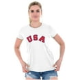 thumbnail image 5 of USA United States Patriotic 4th July Womens Slim Fit Graphic Tee Brisco Brands S, 5 of 6