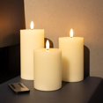 thumbnail image 6 of HearthHarmony Battery Operated Candles with Remote, Real Wax Flameless Candles with Flickering Flame, Pillar LED Electric Timer Candle for Home Party Decor, 6 of 15