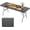 Grey, variant on BestOffice 6 FT Picnic Table, Portable Plastic Folding Table with Carrying Handle Perfect,Grey