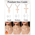 thumbnail image 4 of U7 Christian Cross Necklace for Women Rose Gold Plated Cross Pendant Necklace Religious Faith Jewelry Gift for Mom Daughter Wife, Baptism Communion,Size L, 4 of 7