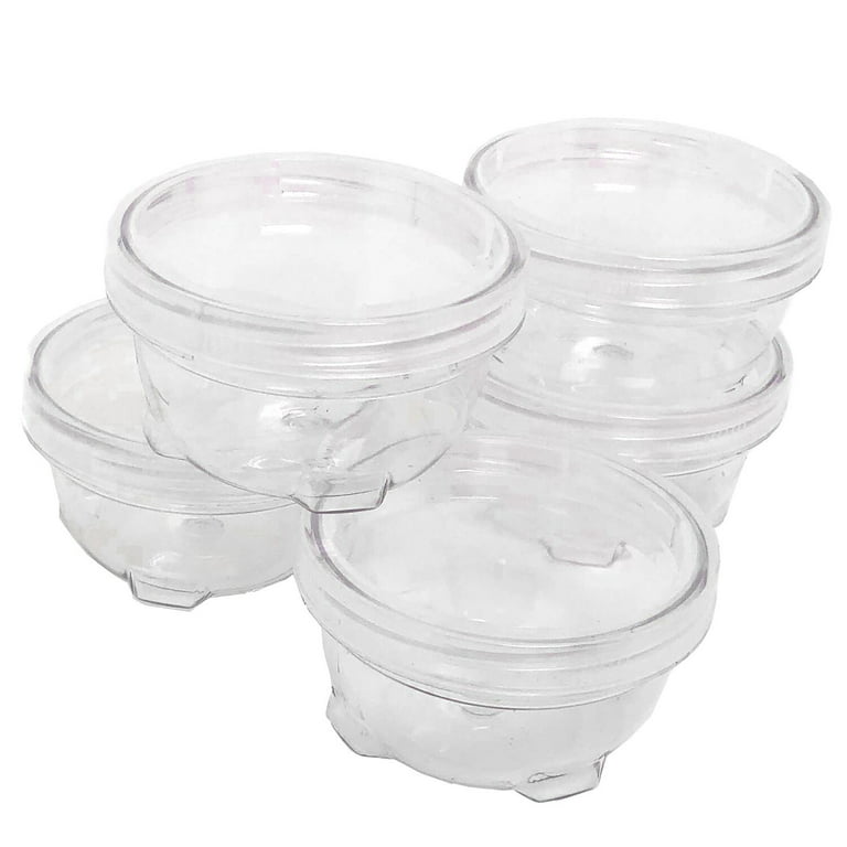CLEAR PLASTIC CONTAINERS for Slime Twisted Lid Jars Screw on Slime