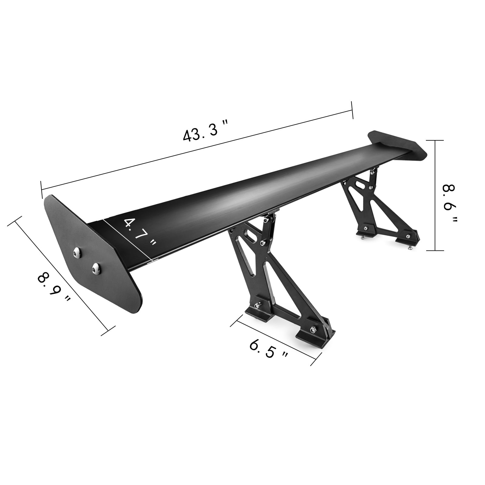 single spoiler in a grade card GT Style Rear 47.2 Inch Universal GT Wing for All Car Racing Car Rear Trunk Spoiler Wing Universal Spoiler for All Cars, Sedans, Coupes, Hatchbacks Glossy Black : Automotive speed driving SHZOND GT Single Deck 43.3