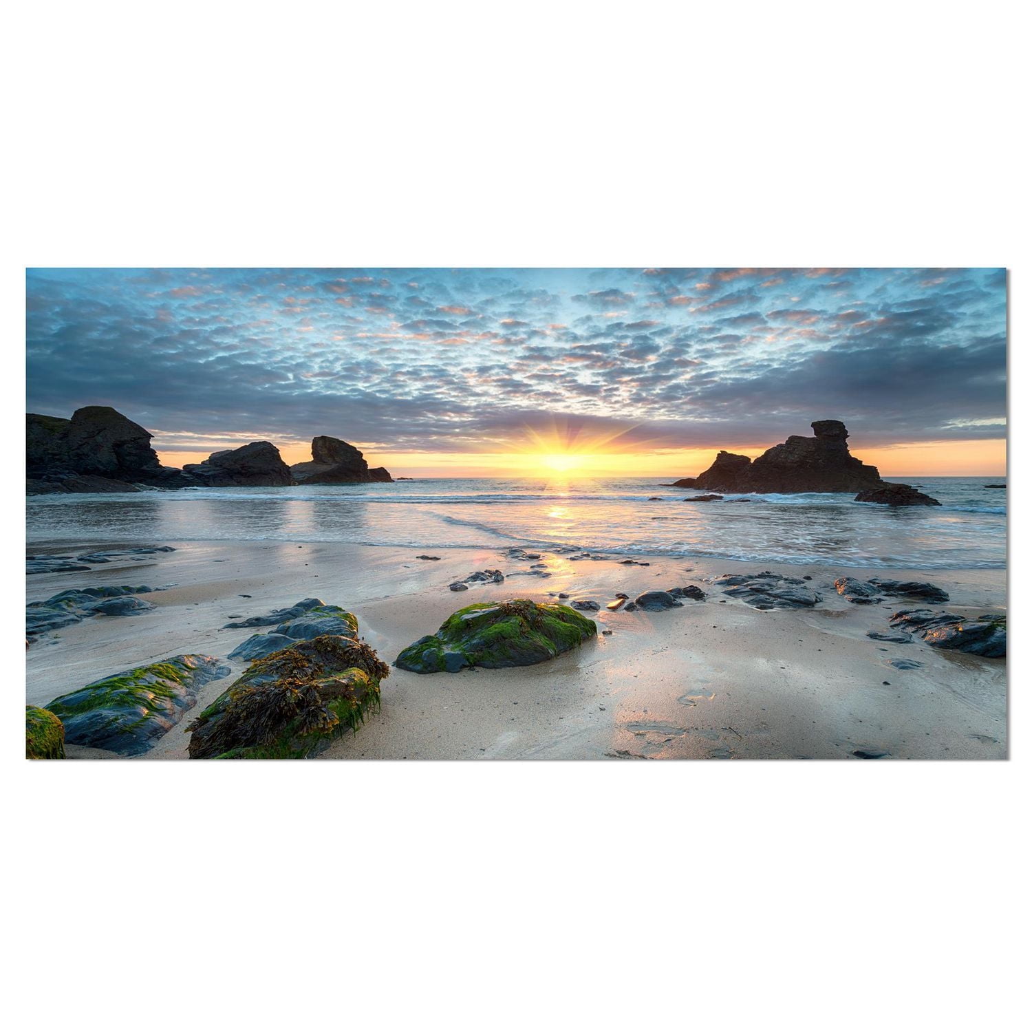 Designart Beautiful Porthcothan Bay Canvas Wall Art