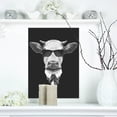 thumbnail image 1 of Funny Cow in Suit with Glasses - Animal Canvas Art Print, 1 of 3