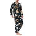 thumbnail image 2 of Fotbe Dogs Pattern Long Sleeve Pajama Set for Men,Sleepwear Set,2-piece Loungewear Set,Soft PJs Comfy Nightwear with Pockets-Large, 2 of 7