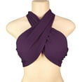 thumbnail image 2 of Wiyuqeen Women's Sleeveless Halter Criss Cross Tank Crop Tops Tie Backless Camis Solid Slim Y2K Wrap Halter Tops for Party Club, 2 of 5