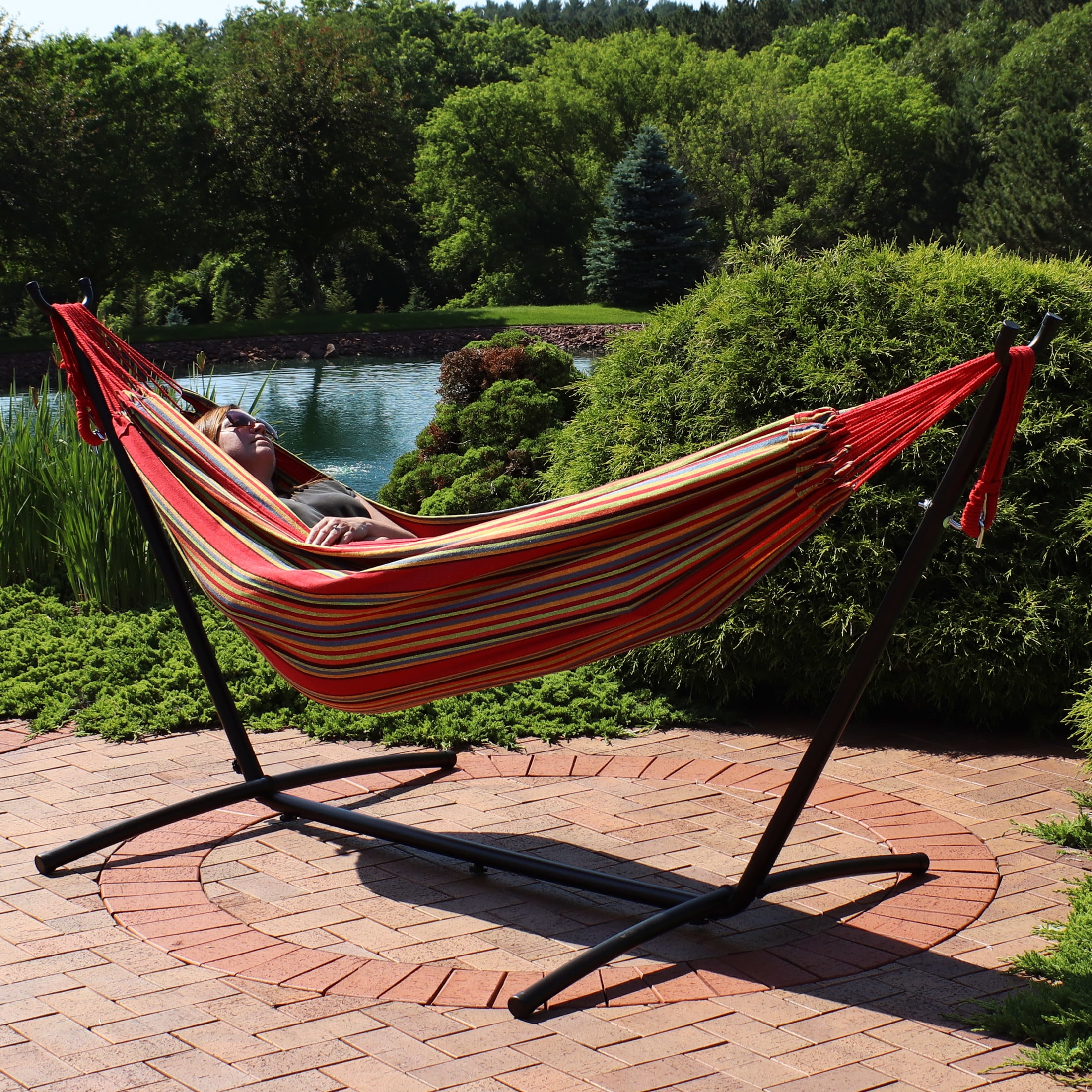 【XXL相当 現行】サウンドマン hummingbird hills 刺子JKT Amazon.com : Sunnydaze Double Brazilian Hammock with Stand
